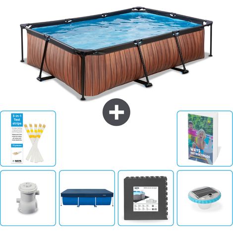 Exit-toys Piscina Exit Rectangular - Efecto madera - 300x200x65 cm - 7-piezas  S312 (1/5)