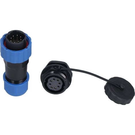 Connecteur étanche IP68 prise aviation SP208, écrou arrière, fiche mâle femelle, borne à souder 250V 5A, 8 broches (1/5)