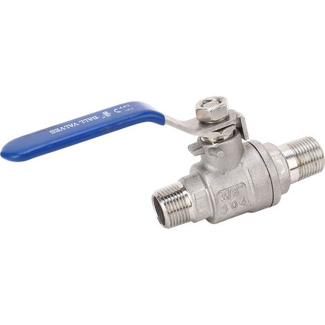 Vanne à boisseau sphérique pleine voie 3/8 pouce, inox, étanchéité fiable, DN10, taraudée mâle, pour équipements mécaniques (1/5)