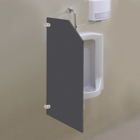 YISSALE-Paroi séparatrice pour toilettes inclinée, 40 x 90 cm, paroi murale pour toilettes masculines (avec matériel d'installation), paroi séparatrice en PVC imperméable (1/5)