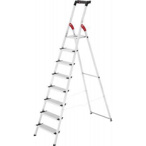 Escalera tijera aluminio peldaño ancho XXL EasyClix (8 peldaños) R HAILO