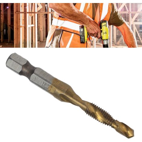 Forets à tarauder hexagonale revêtus titane M5 pour bois, perçage et taraudage combiné (1/5)