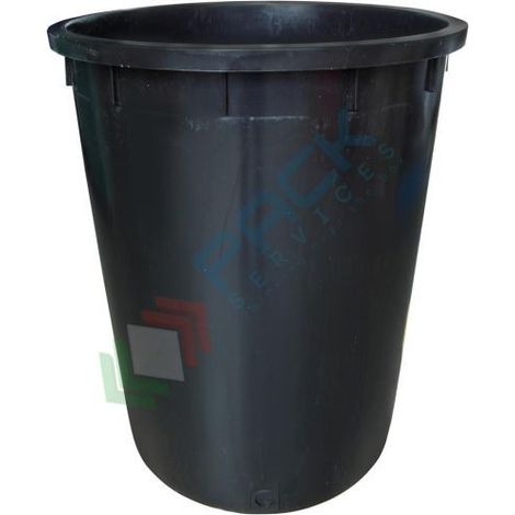 Bidone industriale 200 litri - Nero - Mobil Plastic (1/2)