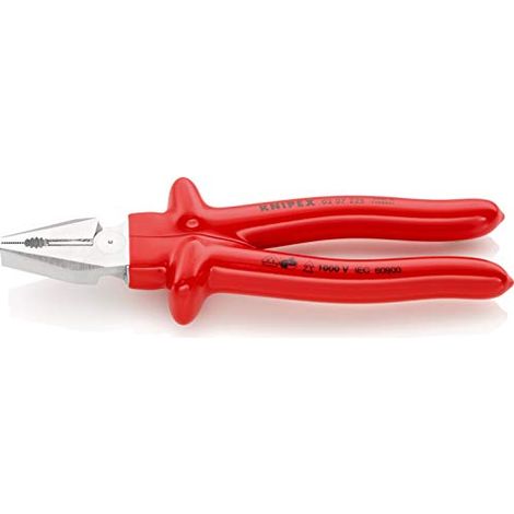 Knipex Pinza universale tipo "forte" isolati ad immersione, collaudati VDE 225 mm - 02 07 225 (1/3)
