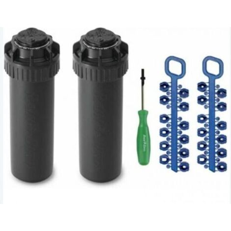 Lot de 2 Arroseur Rain Bird 5004-PC. Turbine portée de 7,6 à 15,2 mètres. Filetage femelle 3/4'' Arrosage professionnel de jardi