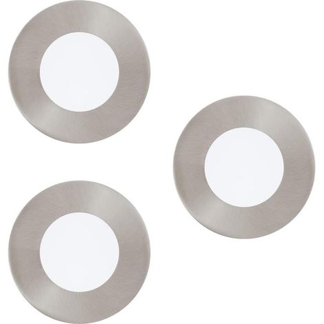 Plafonnier panneau LED EGLO 33216 Crosslink FUEVA-C nickel mat Ø:8,5cm dimmable 2700-6500K avec fonction Connect