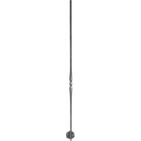 Deco Fer Forge – Barreau avec équerre de rampe rond aplati 1100mm – Fer forgé à souder pour rampes et grilles – Résistant à la corrosion