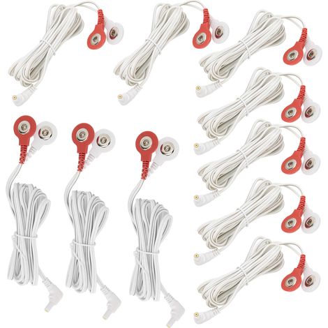 10 Stück/Beutel 2-in-1-Knopfkabel für TENS-Elektrotherapie, 2,35 mm x 1,5 m, Anschlusskabel für Muskelstimulationsgeräte (1/5)