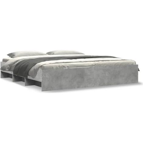 Maison Exclusive - Giroletto senza Materasso Grigio Cemento 180x200 cm Truciolato (1/5)