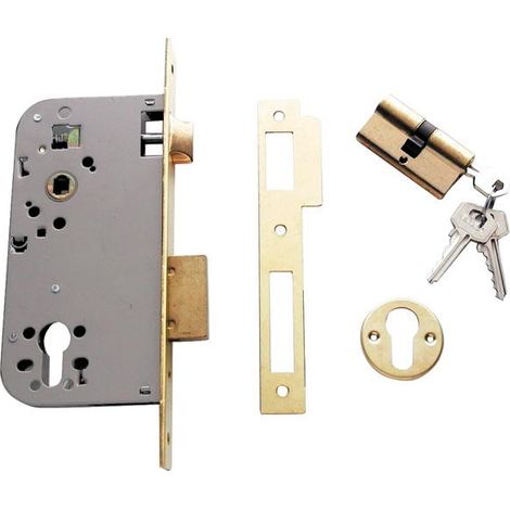 Serrure encastrée bois Mod. 2030 - talla 50 mm./ Laitonné