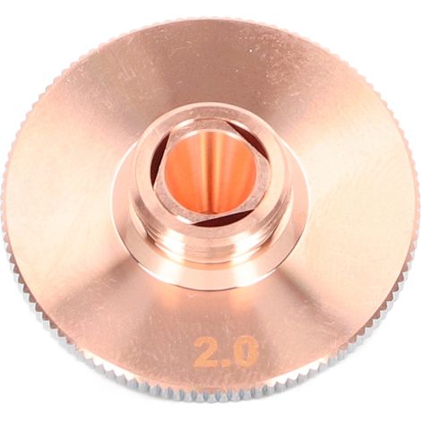 Zweilagige Kupferfaserlaserschneiddüse für CNC-Schweißen, Industrieteile und Zubehör, 2,0 mm Lochdurchmesser (1/5)