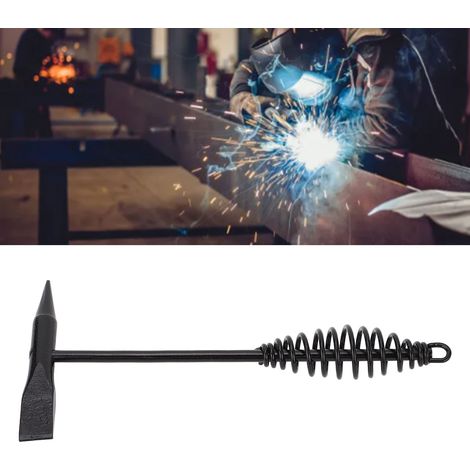 Marteau de soudage multifonctionnel à double tête, marteau antirouille à ressort, marteau à scories de soudage, marteau de sécurité pour soudeurs électriques. (1/5)