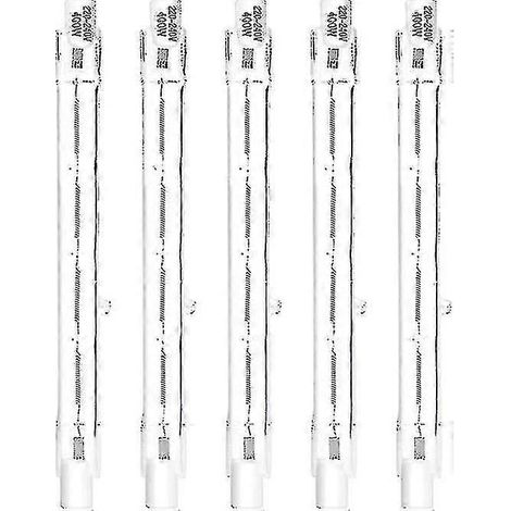 Ampoule halogène R7s 118 mm 400 W, dimmable, 220-240 V CA, 7500 lm, culot J118, spot linéaire halogène - Lot de 5 - ylmyFit (1/4)