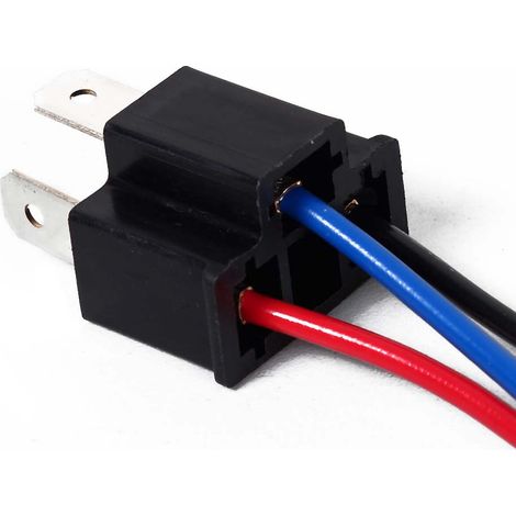 Lot de 2 connecteurs d'extension mâles H4 avec faisceau de câbles et adaptateur robuste (1/4)