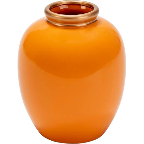 Vase 28X28X34 Keramik Orange/Gold