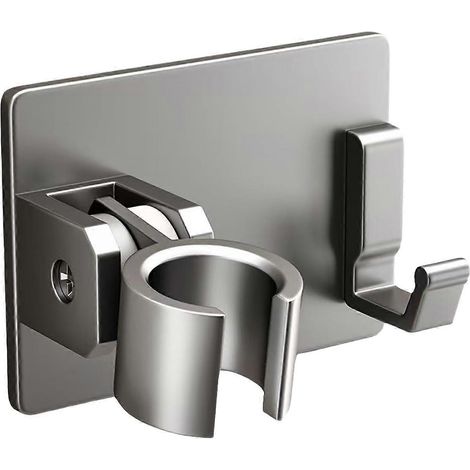 Porte-éponges de douche robuste et réglable avec mécanisme de pivotement fluide pour ranger éponges et brosses, gris. (1/5)