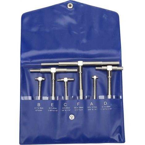 GARRYFIZH Jeu de 6 jauges télescopiques, micromètres de diamètre intérieur réglable de 8 à 150 mm
