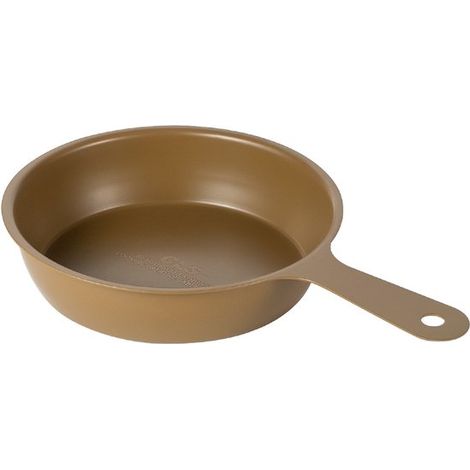 13 cm Camping-Bratpfanne aus Edelstahl 304 mit Antihaftbeschichtung, mit flachem Griff, khaki, geeignet für Outdoor und Küche (1/5)