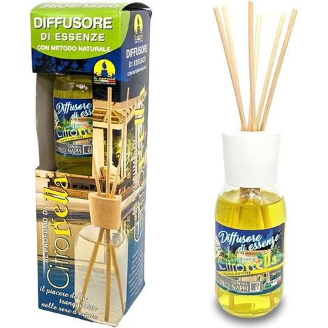 TrAdE Shop Traesio - Set 24pz Diffusore Profumo Citronella Deodorante Per Ambienti Con Bastoncini 125ml 090645 - (1/2)