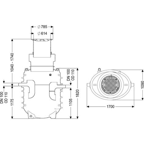 KESSEL 95040-170B-DL Séparateur de graisses EasyClean encastré