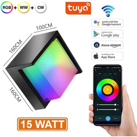 Tuya Applique da Parete a LED per Esterni Smart WiFi e Bluetooth  15W (1/5)