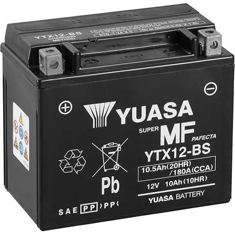 Batería de Moto YUASA YTX12-BS 10Ah 12V (1/5)