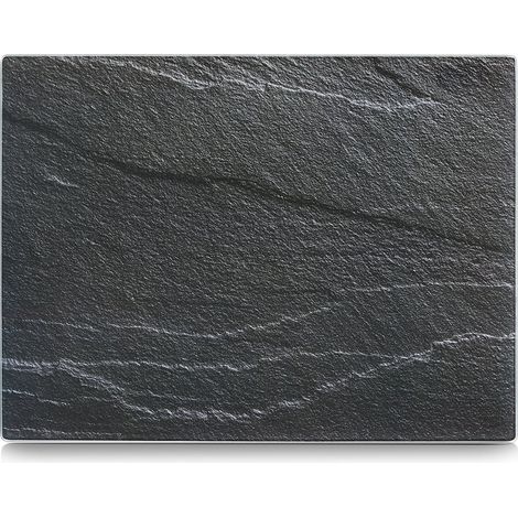 Planche à découper en granit anthracite 40x30 cm – Résistante aux hautes températures – Facile à nettoyer – Décoration de cuisine – Zeller