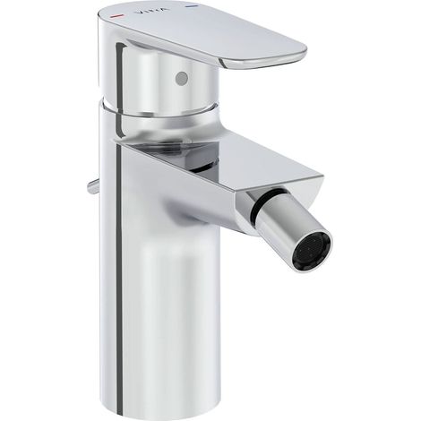 Vitra Flow Soft Bidet Mixer Tap with Pop-up Waste - Chrome (1/2)