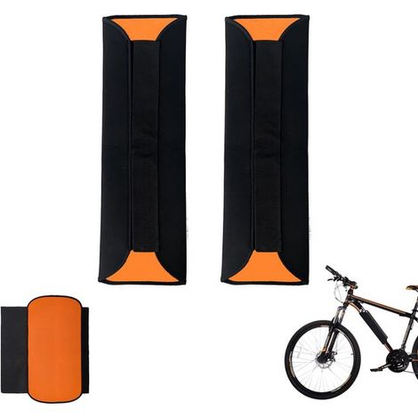 Copertura per batteria e-bike in 2 pezzi, isolante, impermeabile, antipolvere, per batterie al litio da telaio di bicicletta, per uscite all'aperto - Arancione (1/5)