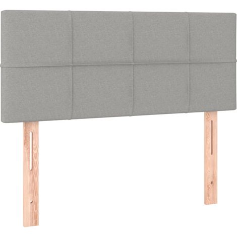 Testiera letto accessorio camera da letto mobile LED 80 x 5 x 78/88 cm tessuto grigio chiaro TDL0201271