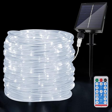 Guirlande Lumineuse Solaire Extérieure LED, IP65 Étanche Guirlande Lumineuse 20m 200LEDs Solaire Décoration Lumières avec 8 Modes d'Éclairage pour Jardin Arbre Fête Décoration de Noël (1/5)