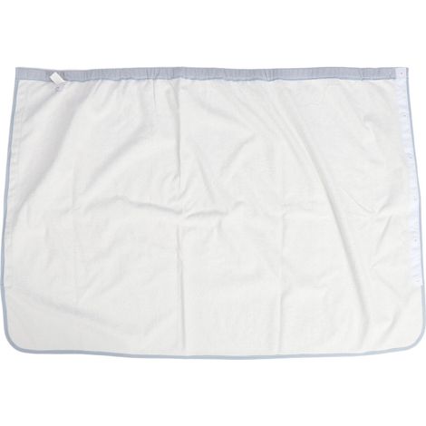 Protège-matelas lavable anti-fuites absorbant réutilisable, gris bleu, ajustable pour incontinence adulte (1/5)