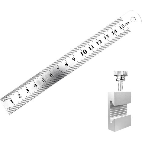 Règle de traçage multi-échelles en acier inoxydable pour travaux (1/4)