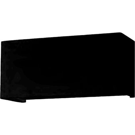 Applique led redo group amplitude led 3000k 1300lm lampada parete alluminio biemissione, finitura metallo nero