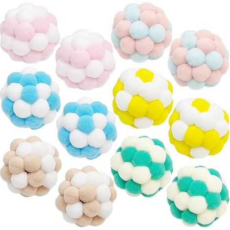 Jouets pour Chats Balles – Doux et Élastique avec Grelots Jouet Interactif pour Chats Balle pour Gratter et Jouer (1/5)