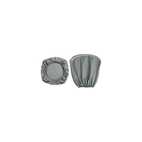 Housse de chaise de bureau gris clair - Housse lavable - Convient pour la plupart des chaises de bureau de 38 à 48 cm (housse de dossier et housse de coussin d'assise)
