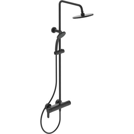 Ideal Standard Cerafine O - Conjunto de ducha con grifo, 20 cm, 1 chorro, negro BC750XG (1/5)