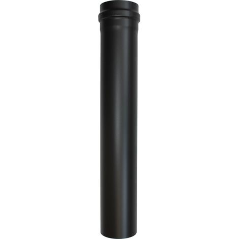 Sivac – Conduit de fumée longueur droite noir 500 mm – Acier pour poêle à granulés – Ø 80 mm – Raccordement facile avec tuyaux 150 mm