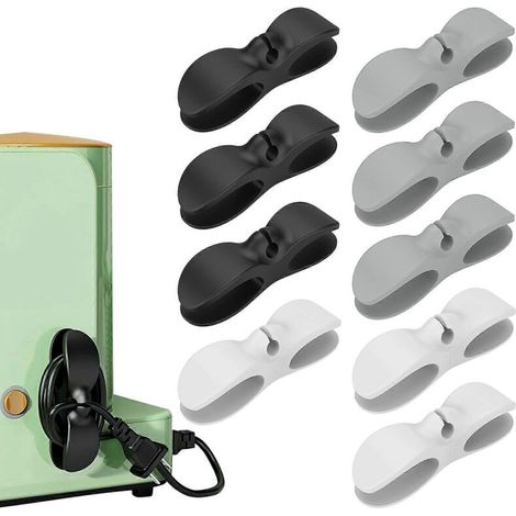 Lot de 9 clips de fixation auto-adhésifs pour câbles