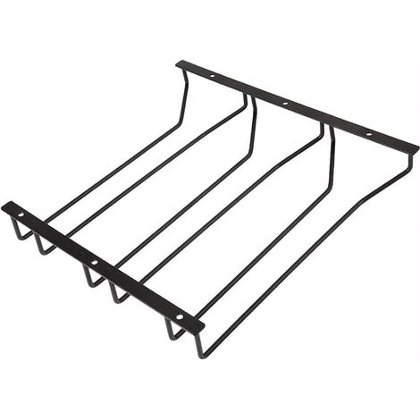 Weinglasregal, 30,5 cm - Schwarz - 3 Reihen (1/5)