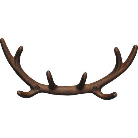 Cast Iron Antler Wall Hook Rack