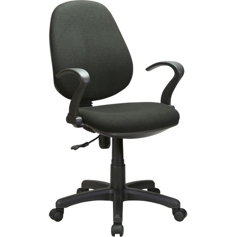 Sedia/Poltrona da ufficio/scrivania con braccioli NERO/NERA - Komfort