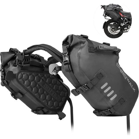 Satteltasche 18L 2x9L Wasserdicht Seitentasche Hecktasche Schwarz 18l (1/5)