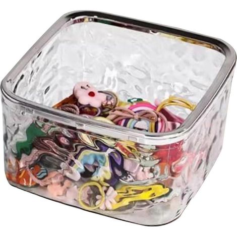 Boîte rangement pinces à cheveux organisateur portable accessoires cheveux porte-nœuds transparent filles chambre salle de bain (1/5)