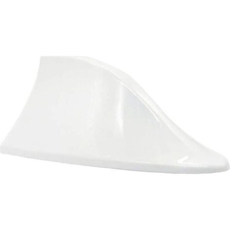 Antenne aileron de requin universelle pour voitures – antenne de voiture avec signal radio FM/AM et base adhésive étanche pour voitures, SUV, camions et fourgonnettes (blanche) (1/4)