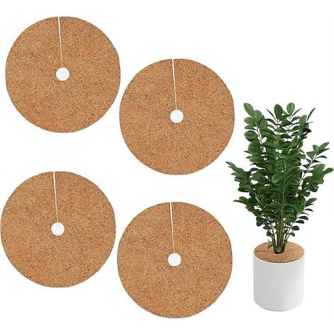 4 lot 15 7 pouces Coconut Fiber Mulch Ring pour Moisture Retention intérieur extérieur Trees et Landscaping (1/5)