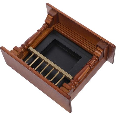 Modèle de cheminée miniature pour poupée, idéal pour la décoration intérieure - Stable, léger et pratique (1/5)