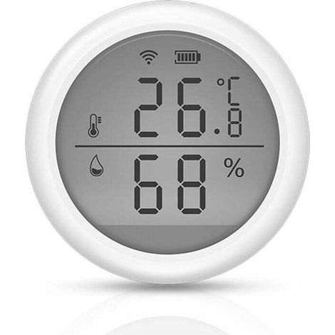 WiFi Temperature and Humidity Sensor Indoor Thermometer Hygrometer with LCD Screen (1/5)