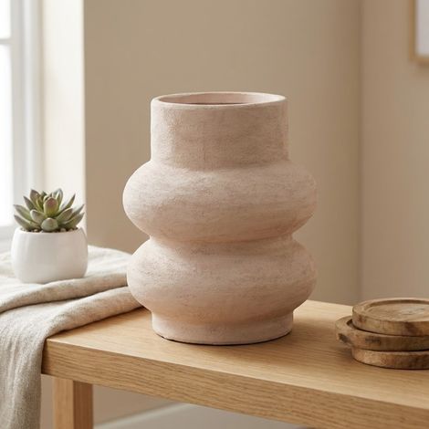 Relica Stone Blanc Sculptured Vase (1/2)
