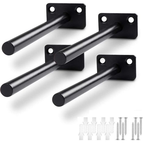 Supports Flottants pour Tablette, 4Pcs, Fixation Murale Invisible en Bois, Installation Facile et Design Moderne (1/5)
